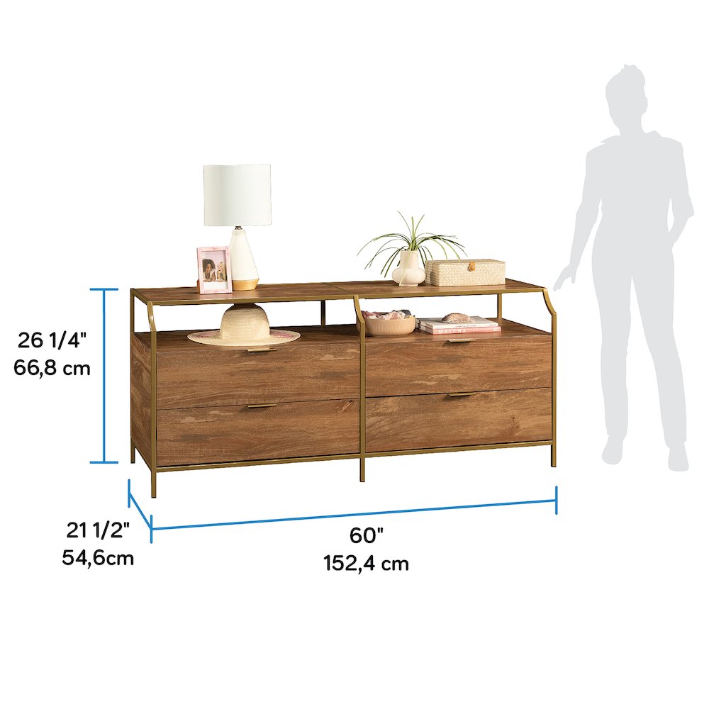International Lux 4-Drawer Dresser, Sindoori Mango Finish. Picture 7