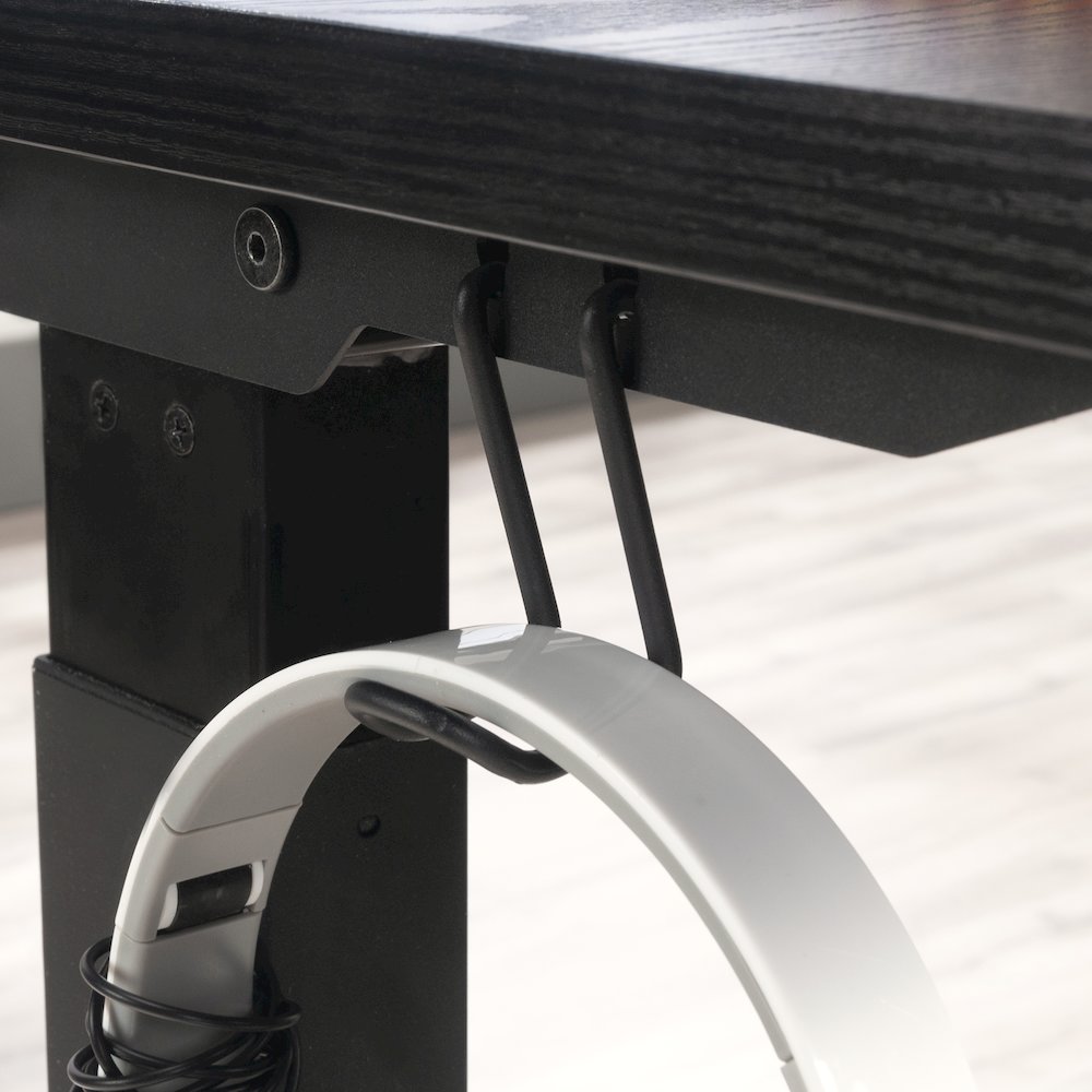 48" x 27" Electric Adjustable Height Desk, Black Finish. Picture 10