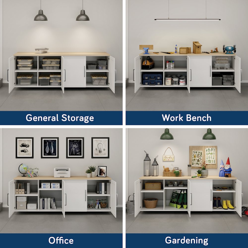 Garage Core 2 Base Cabinet MDF Doors, White Finish. Picture 6