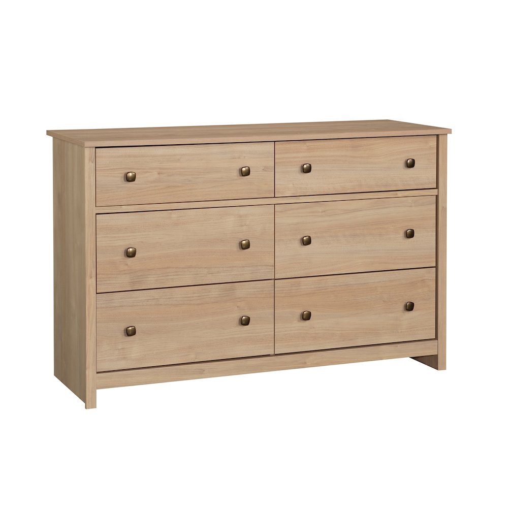 River Ranch 6-Drawer Bedroom Dresser, Harvest Walnut Finish. Picture 1