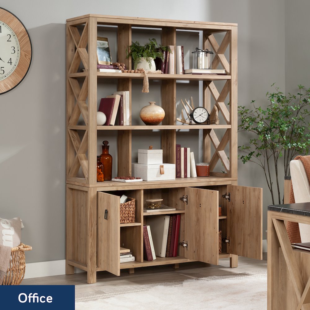 Newberry Lane Storage Organizer, Khaki Pine Finish. Picture 2