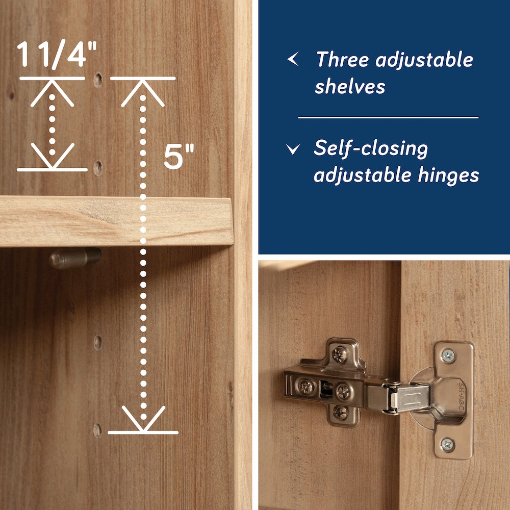 Newberry Lane Storage Organizer, Khaki Pine Finish. Picture 7