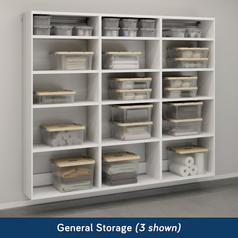 GarageCore 83" hx15 d Shelves, White Finish. Picture 4