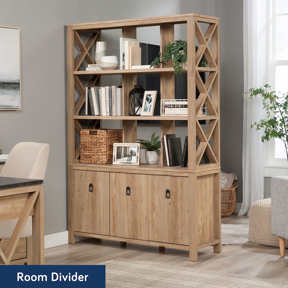 Newberry Lane Storage Organizer, Khaki Pine Finish. Picture 4
