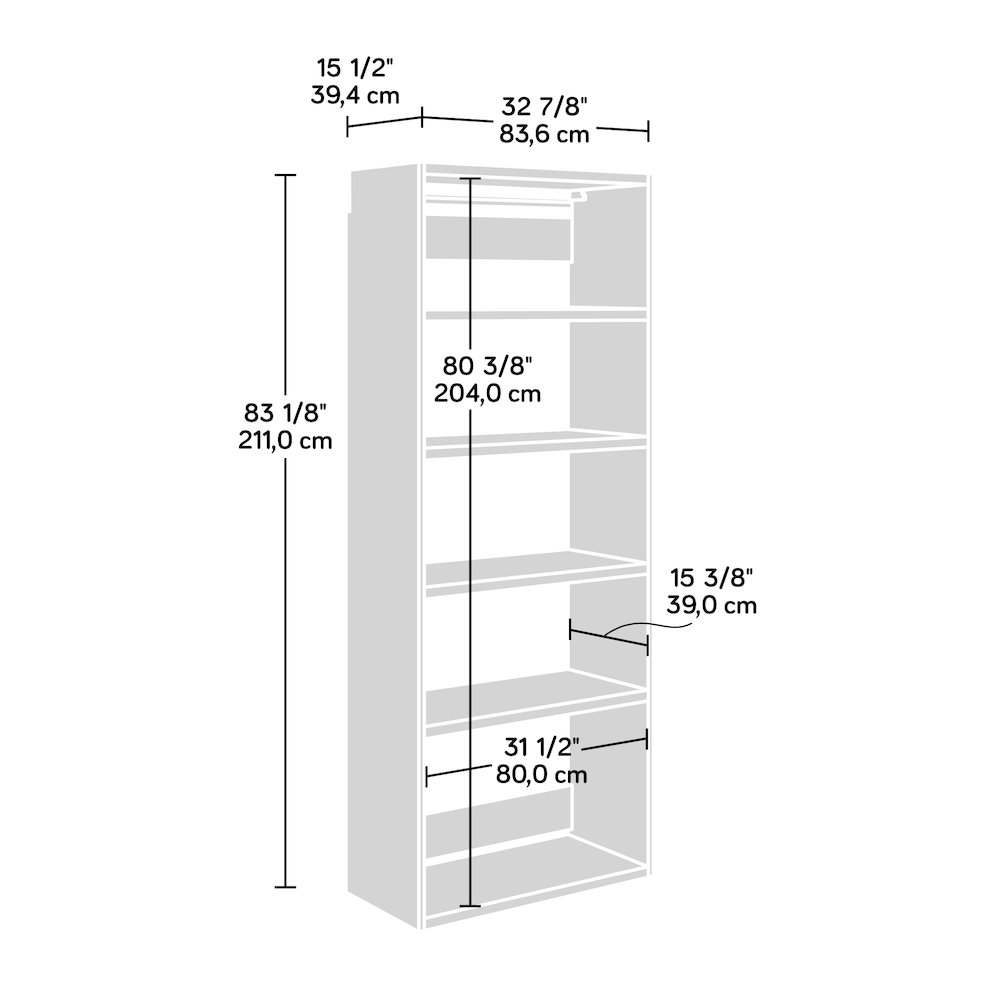 GarageCore 83" hx15 d Shelves, White Finish. Picture 12