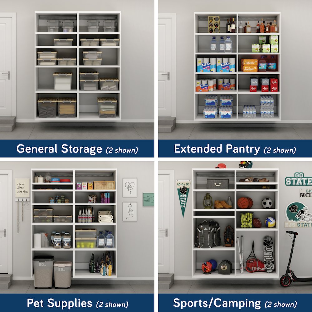 GarageCore 83" hx23 d Shelves, White Finish. Picture 3