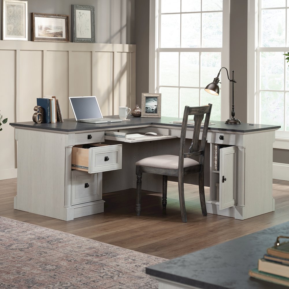Palladia L Desk, Glacier Oak finish. Picture 2