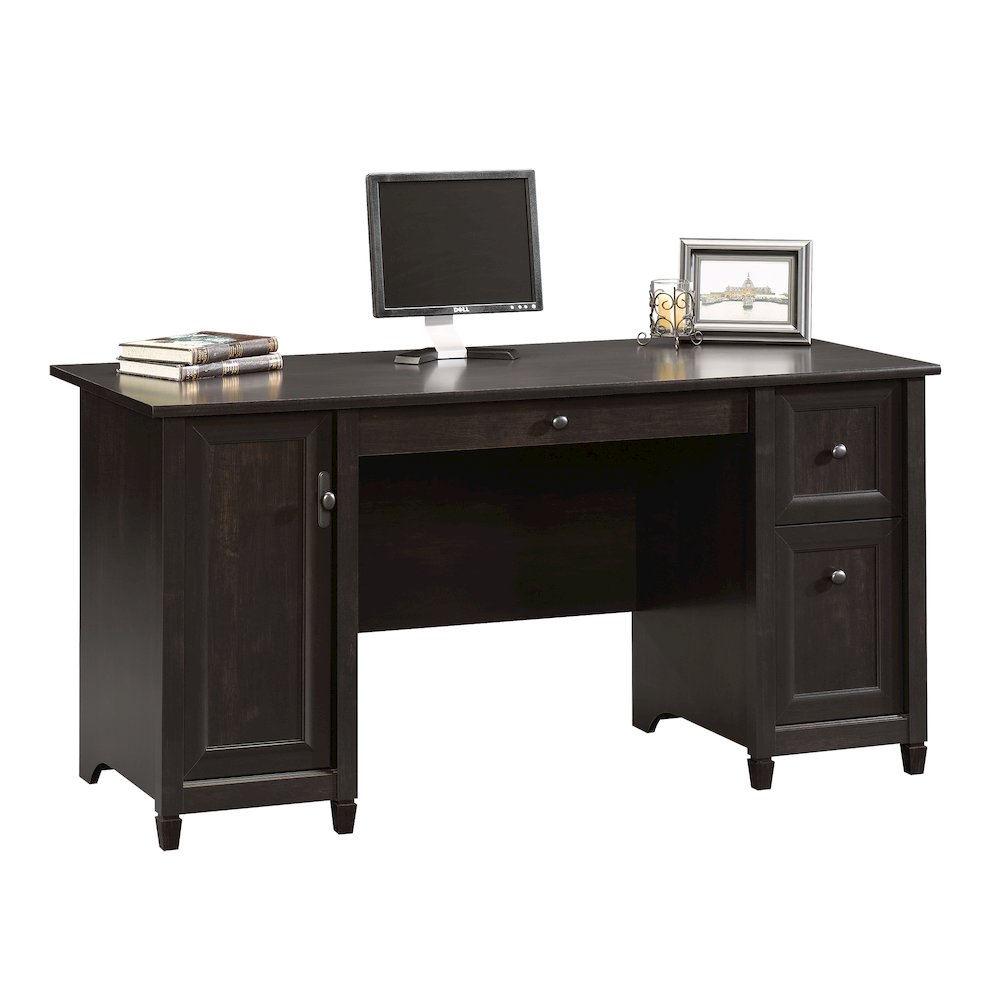 Edge Water Computer Desk, Estate Black finish. Picture 1