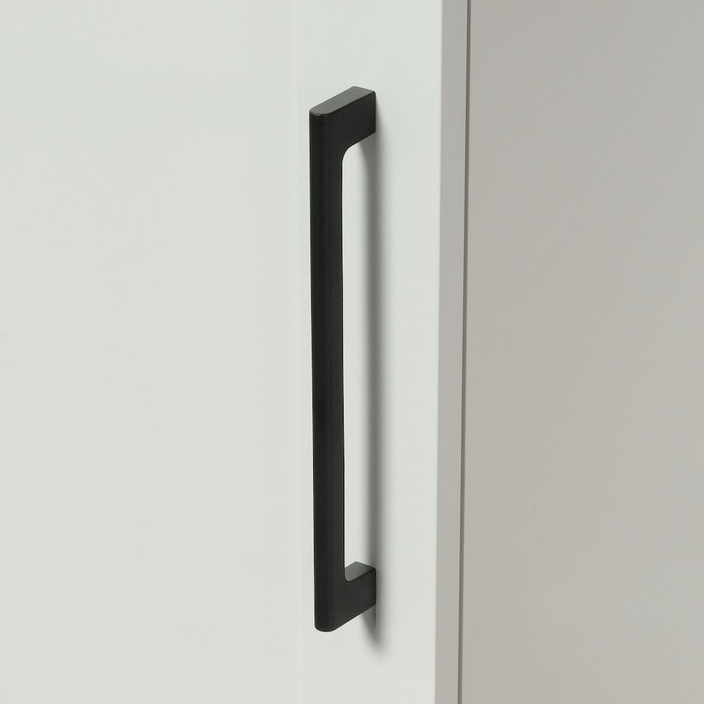 Kitchen Pantry Storage Cabinet, Single Door, Adjustable Shelves, in Soft White. Picture 10