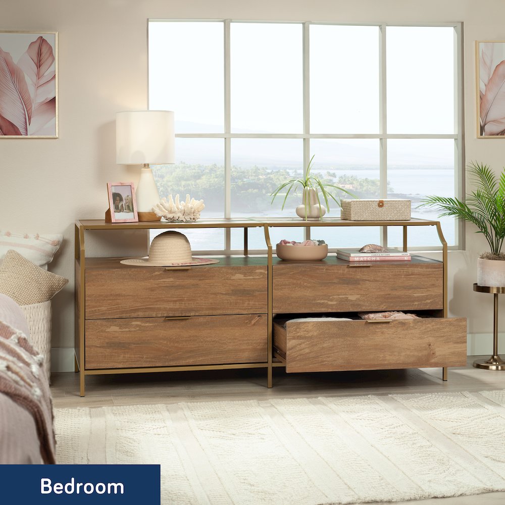 International Lux 4-Drawer Dresser, Sindoori Mango Finish. Picture 3