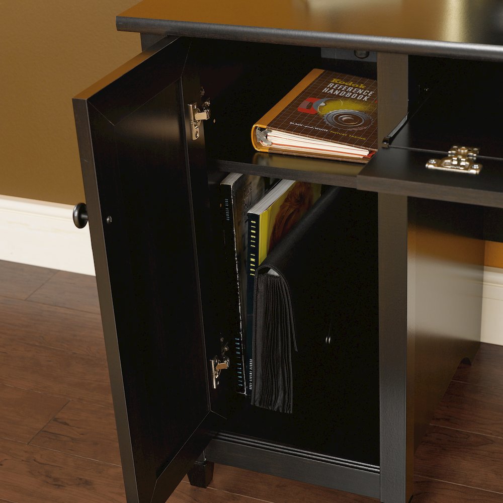 Edge Water Computer Desk, Estate Black finish. Picture 5