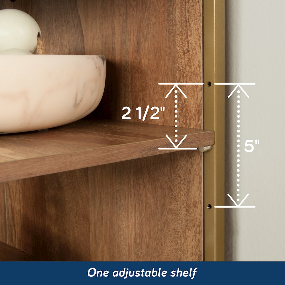 Bedroom 3- Drawer Dresser with Shelves, Sindoori Mango Finish. Picture 7