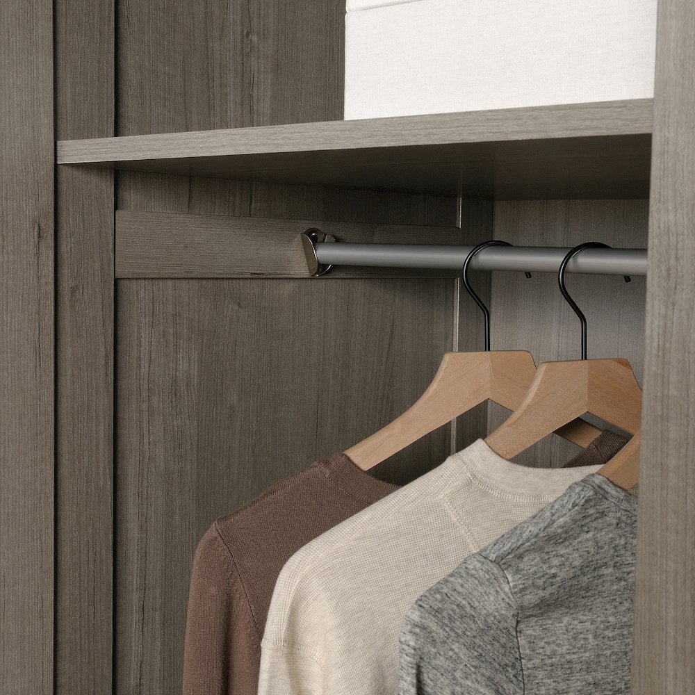 Storage Cabinet 40 X 19 Deep, Silver Sycamore finish. Picture 8