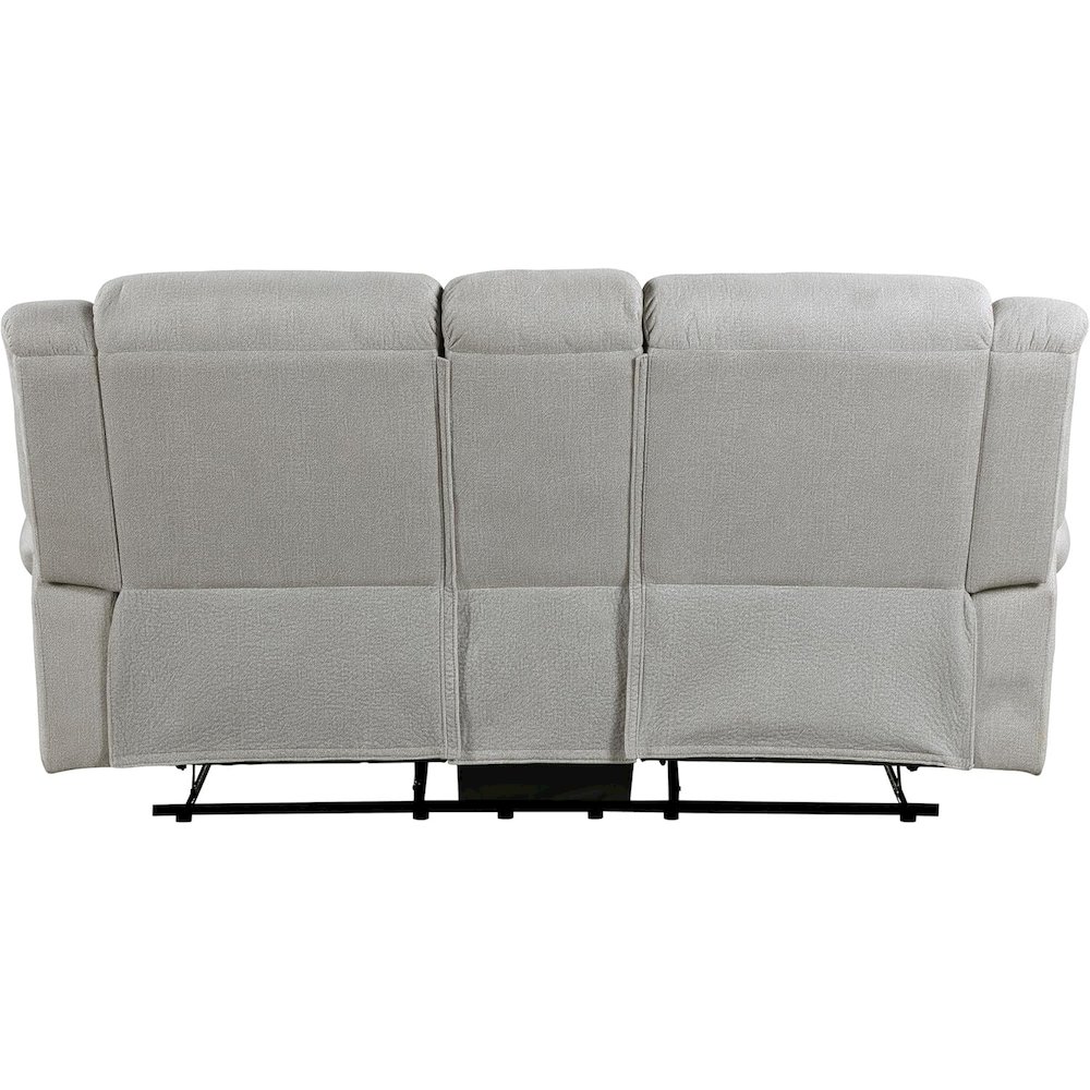 Lexicon Brennen Microfiber Double Reclining Love Seat in Mist. Picture 5