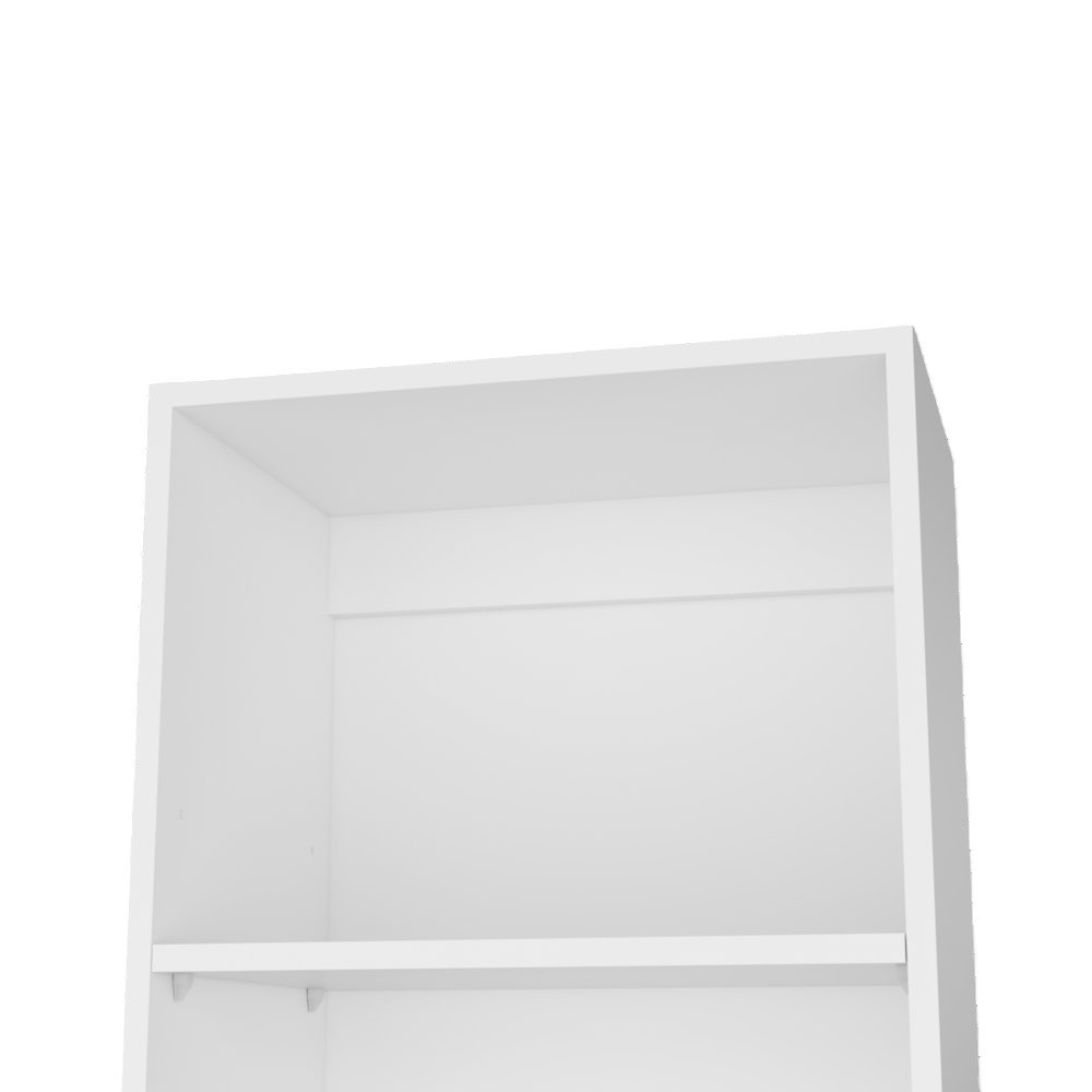 Sutton Slim Bookcase with Modern 5-Shelf Design, White. Picture 5