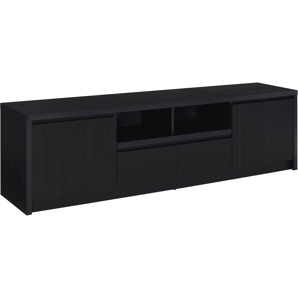Winfield 78-inch 2-door TV Stand Media Console Black. Picture 1