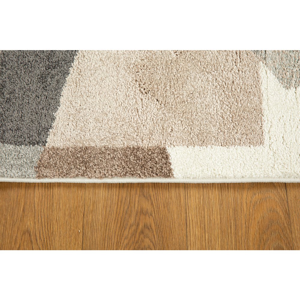 Bora 03 Modern Abstract Area Rug - Beige, Taupe & Brown. Picture 5