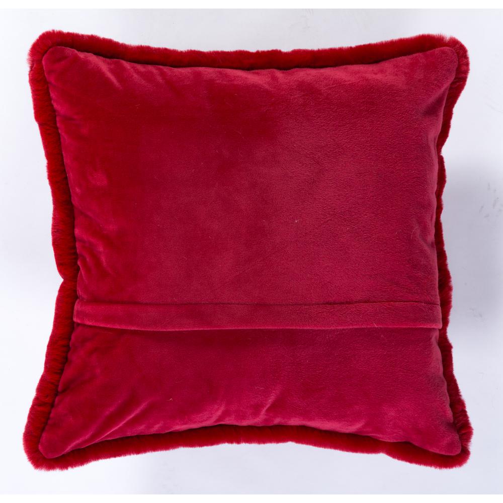 FAUX RABBIT FUR RED RB03  7'6" X 9'6". Picture 12