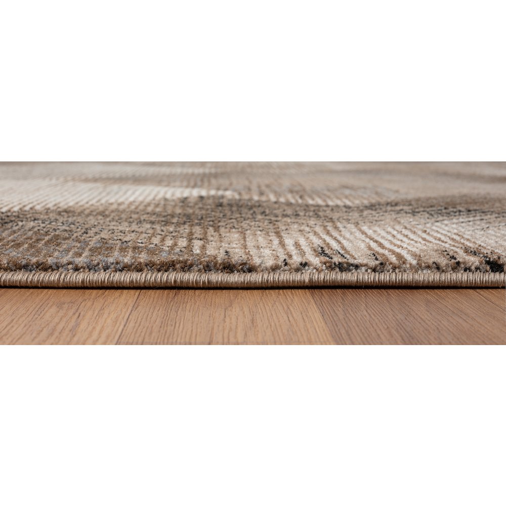 Alexia 04 Geometric Area Rug – Brown, Taupe & Cream. Picture 2