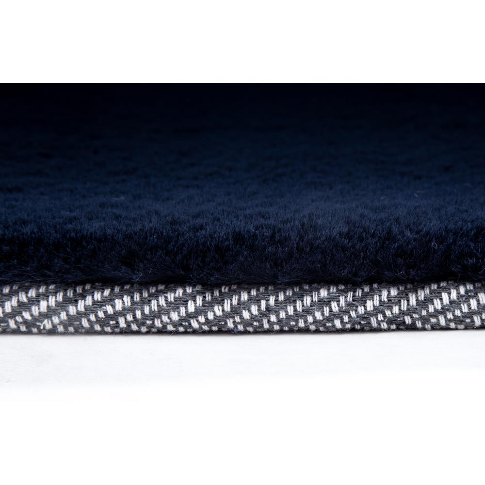 FAUX RABBIT FUR NAVY RB13  2'4" X 7'6". Picture 15