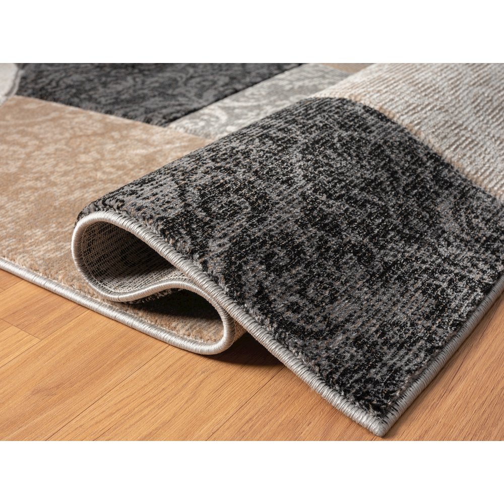 Alexia 06 Modern Abstract Area Rug – Beige, Brown & Gray. Picture 2
