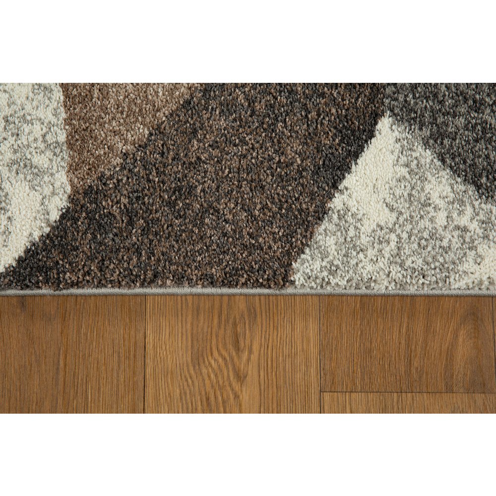 Bora 02 Abstract Mosaic Area Rug - Brown, Gray & Ivory. Picture 4