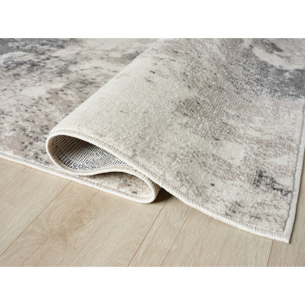 Atlas 04 Distressed Ivory & Stone Gray Area Rug. Picture 3