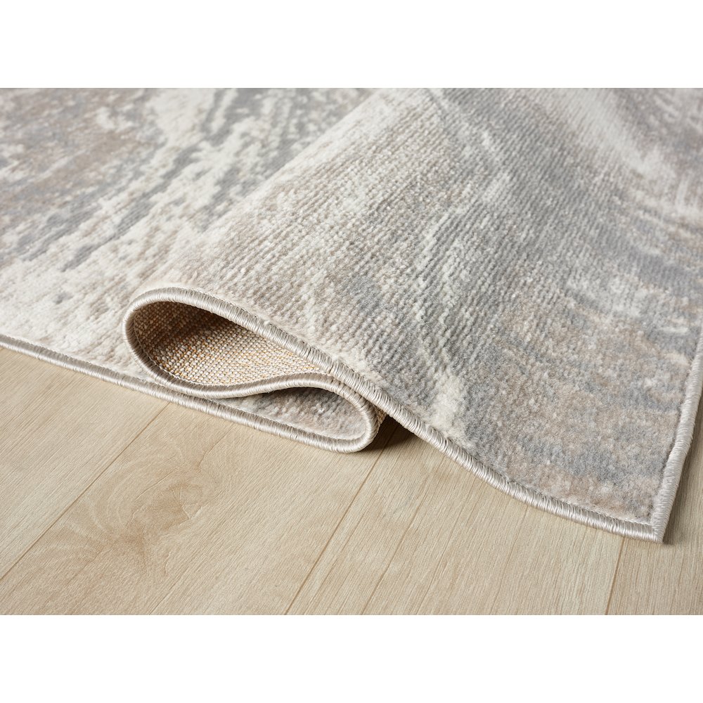 Atlas 03 Marble Swirl Light Gray & Cream Area Rug. Picture 3
