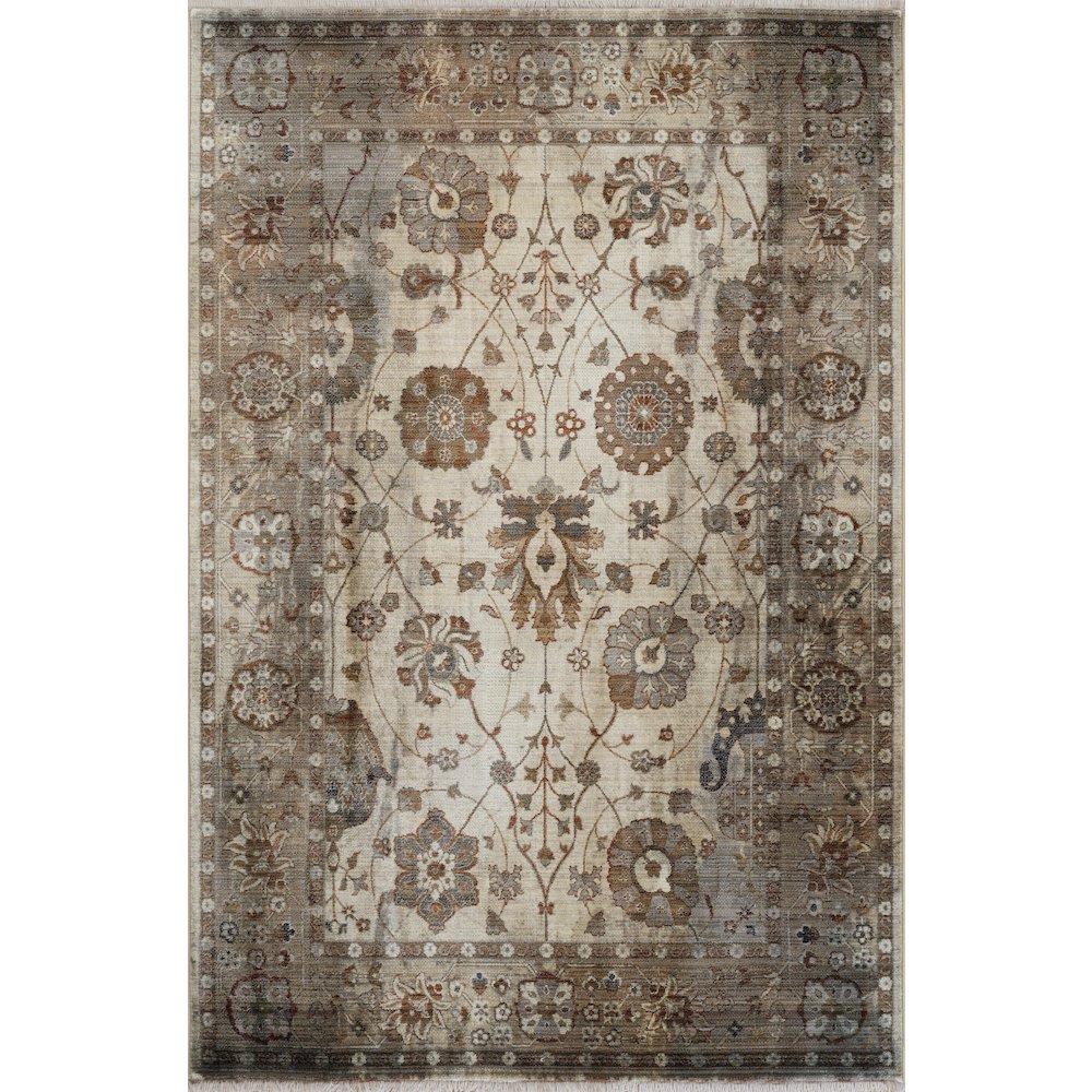Ana 16 Traditional Floral Area Rug – Beige. Picture 1