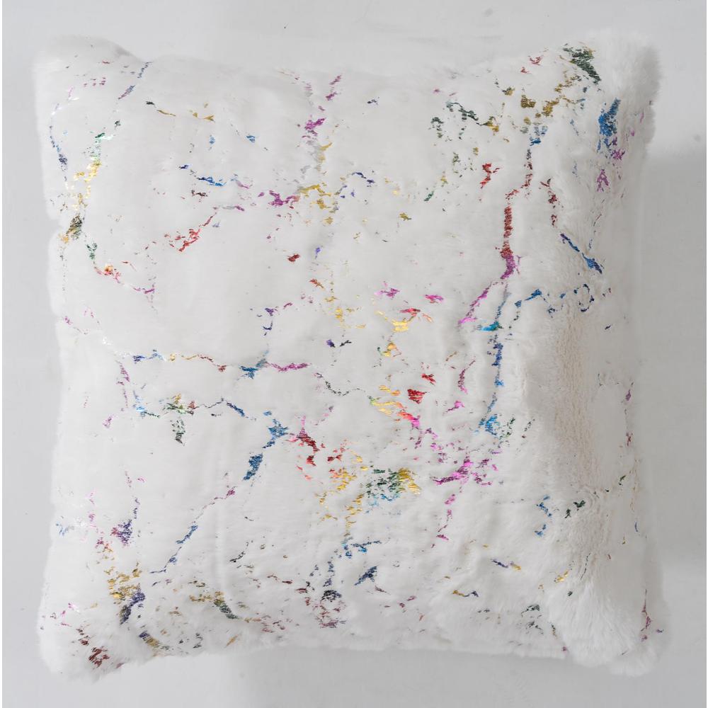 WHITE WITH COLORFUL FOIL CH03P   20" X 20". Picture 1