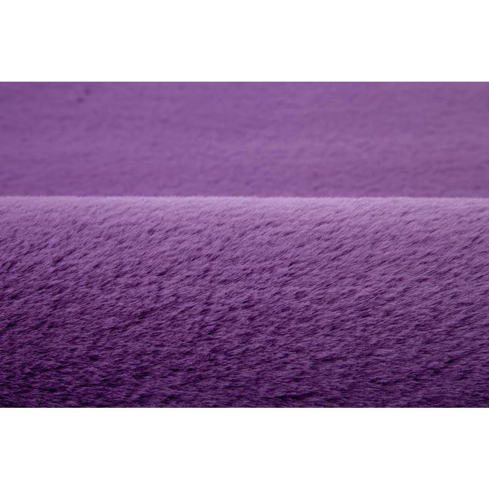 FAUX RABBIT FUR PURPLE RB11 2'4" X 7'6". Picture 7