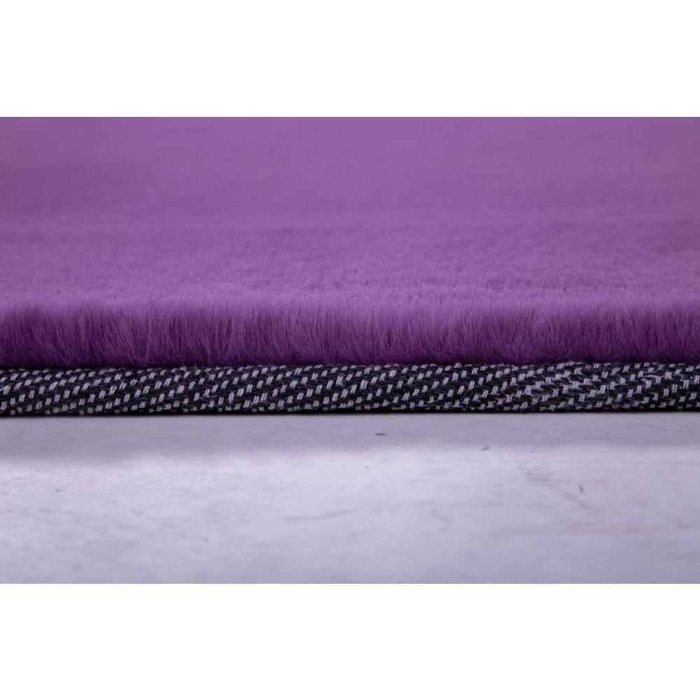 FAUX RABBIT FUR PURPLE RB11 2'4" X 7'6". Picture 9