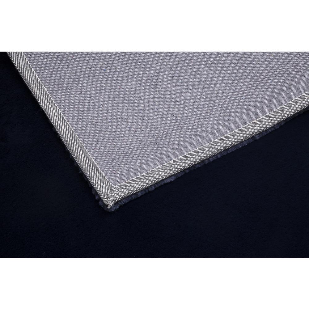 FAUX RABBIT FUR NAVY RB13  2'4" X 7'6". Picture 12