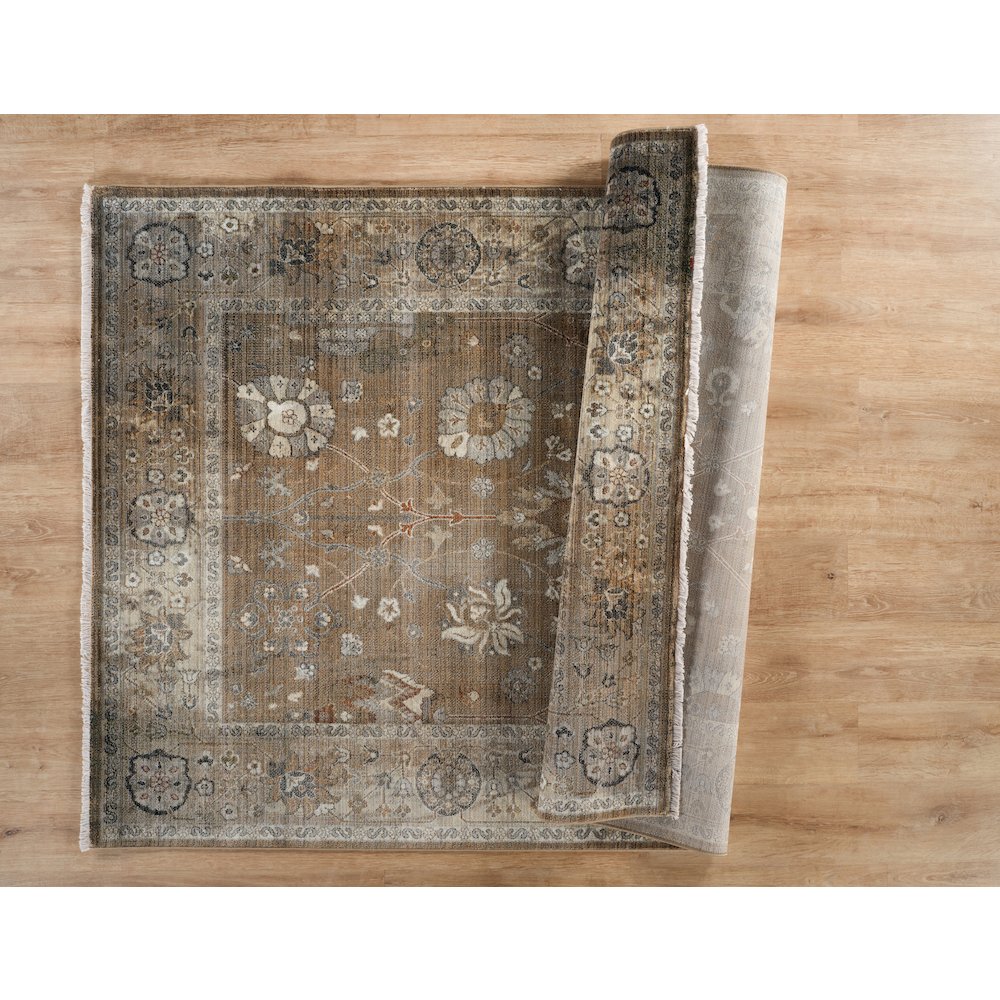 Ana 14 Distressed Vintage Area Rug – Brown. Picture 3