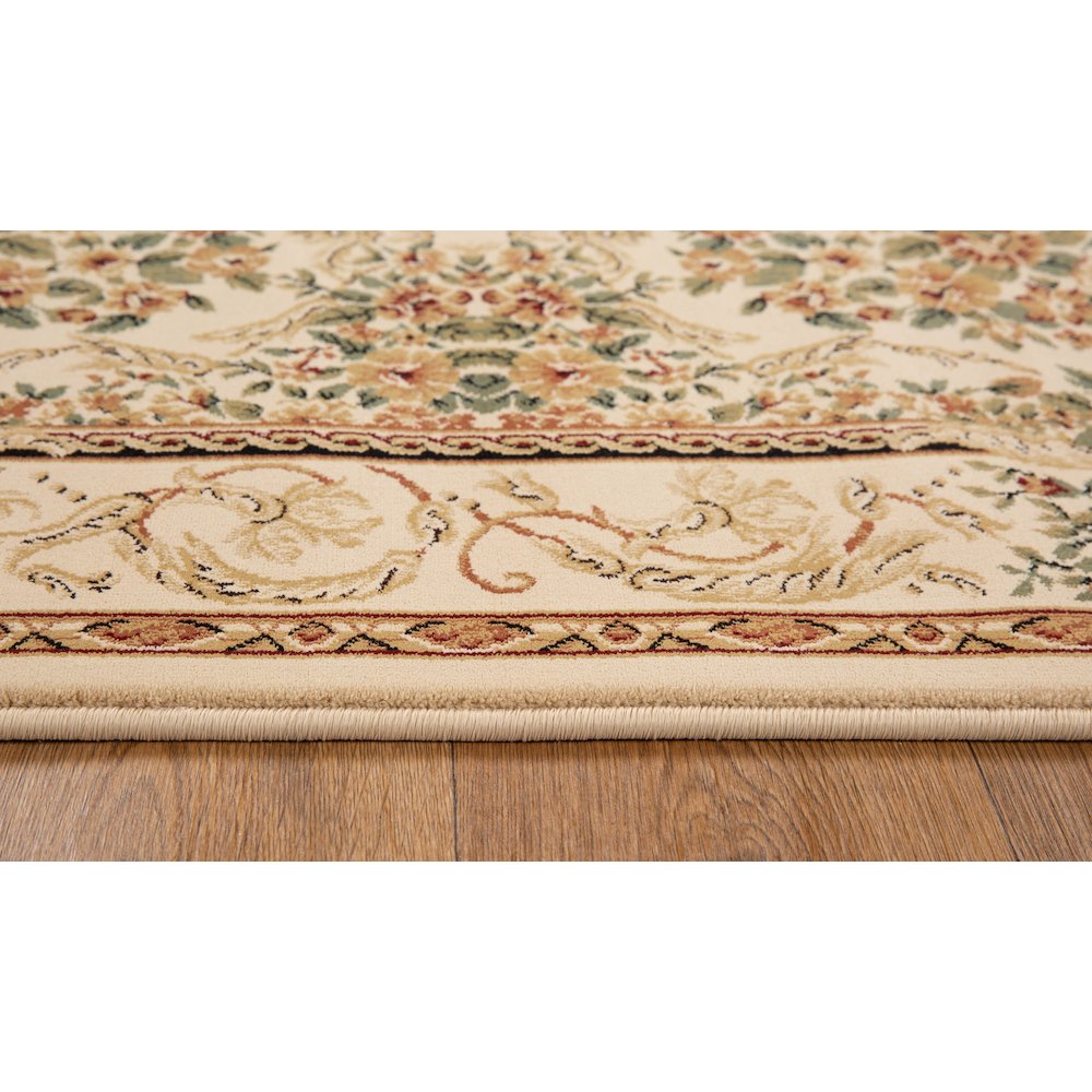 Aubusson 01 Traditional Medallion Area Rug – Beige. Picture 4