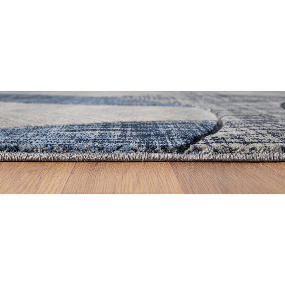 Alexia 08 Modern Geometric Area Rug – Blue & Gray. Picture 6
