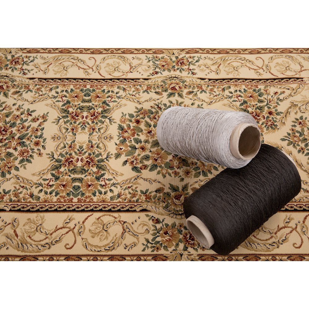 Aubusson 01 Traditional Medallion Runner Rug – Beige. Picture 4