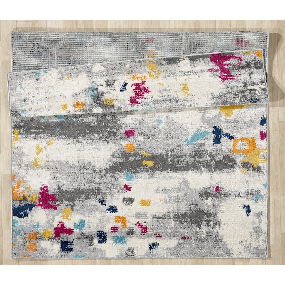 Atlas 17 Modern Distressed Gray Multi-Color Area Rug. Picture 2