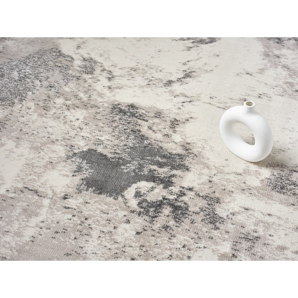 Atlas 04 Distressed Ivory & Stone Gray Area Rug. Picture 5