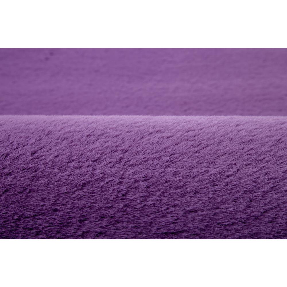 FAUX RABBIT FUR PURPLE RB11 2'4" X 7'6". Picture 16