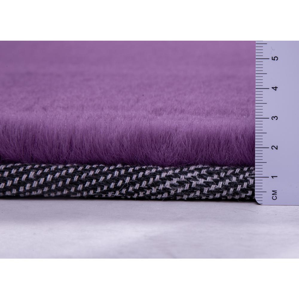 FAUX RABBIT FUR PURPLE RB11 2'4" X 7'6". Picture 17
