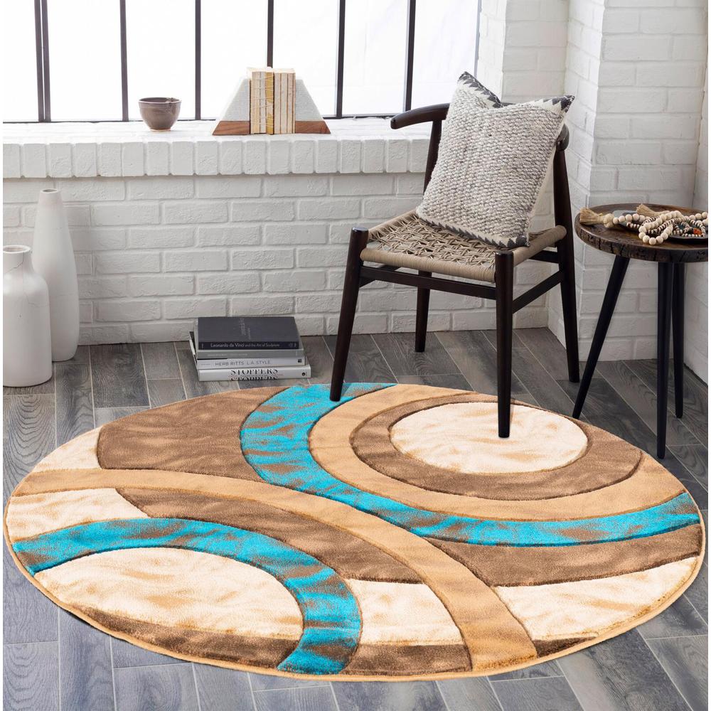 ORELSI COLLECTION OR43   5'2" X 5'2" ROUND. Picture 2