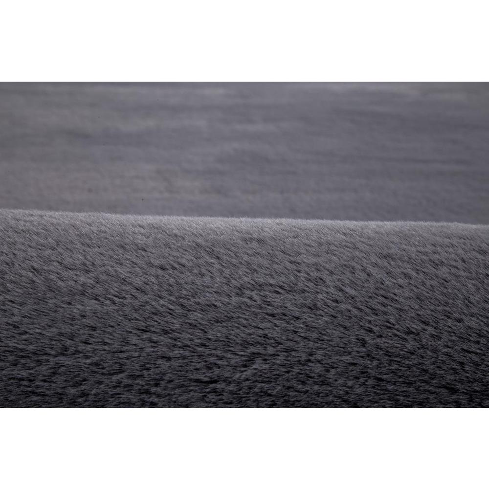 FAUX RABBIT FUR GREY  RB04 3'6" X 5'6". Picture 6