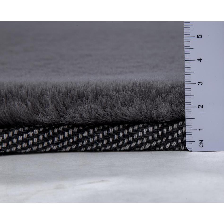 FAUX RABBIT FUR GREY  RB04 3'6" X 5'6". Picture 7