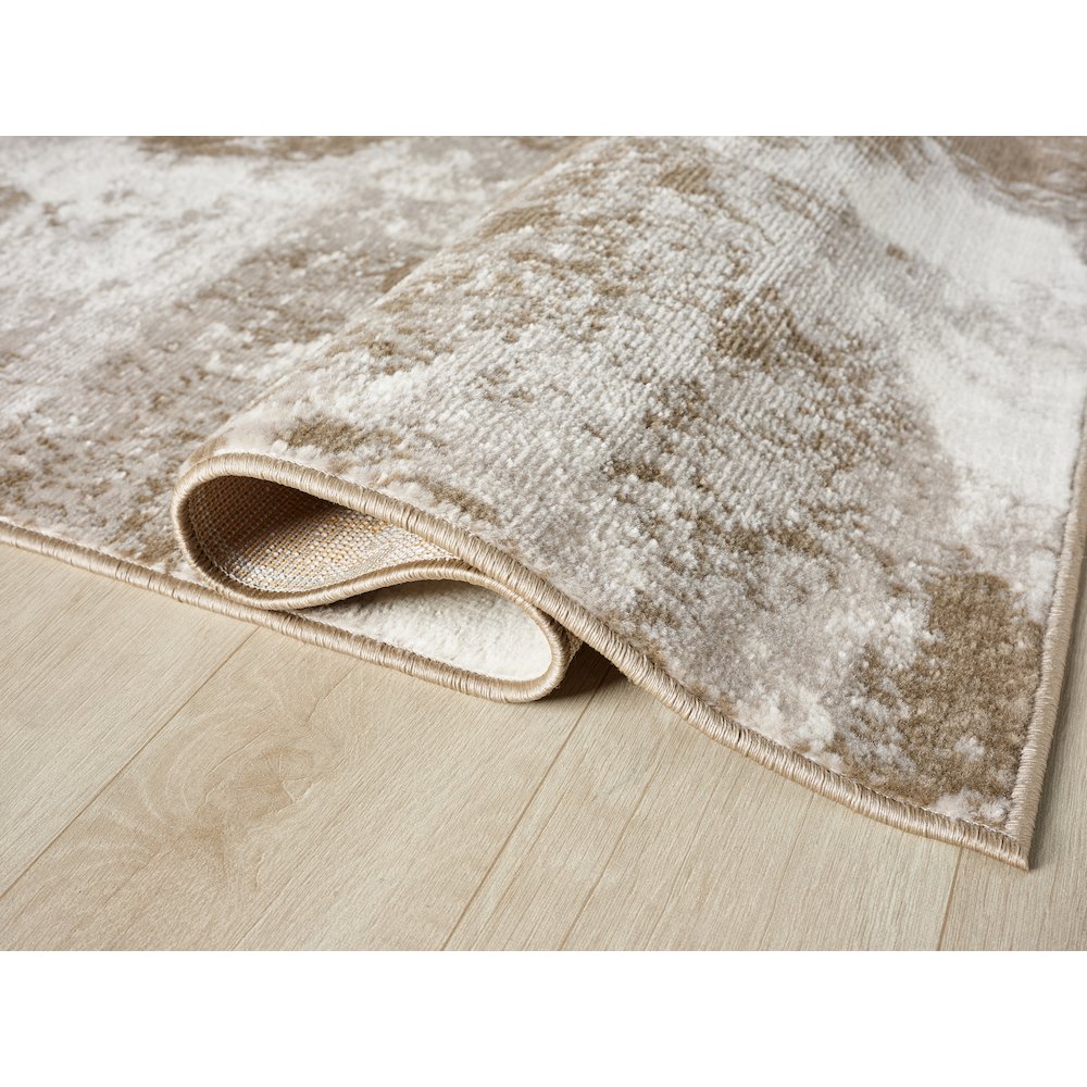 Atlas 05 Vintage Distressed Taupe & Ivory Area Rug. Picture 3