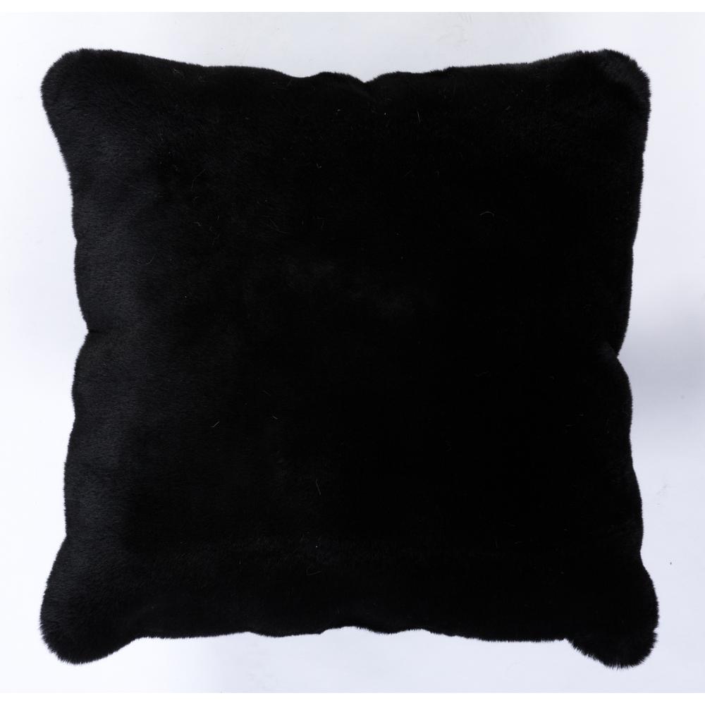 FAUX RABBIT FUR BLACK  RB02 5' X 7'. Picture 12