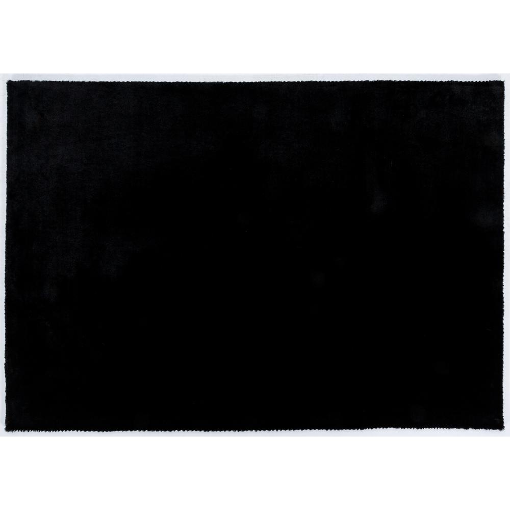 FAUX RABBIT FUR BLACK  RB02 5' X 7'. Picture 14