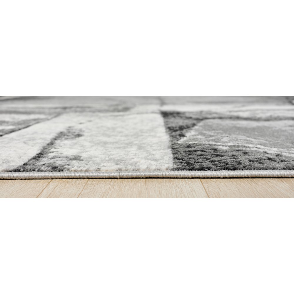 Atlas 10 Geometric Abstract Gray Area Rug. Picture 5