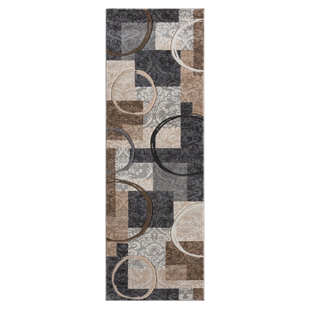 Alexia 06 Modern Abstract Area Rug – Beige, Brown & Gray. Picture 1