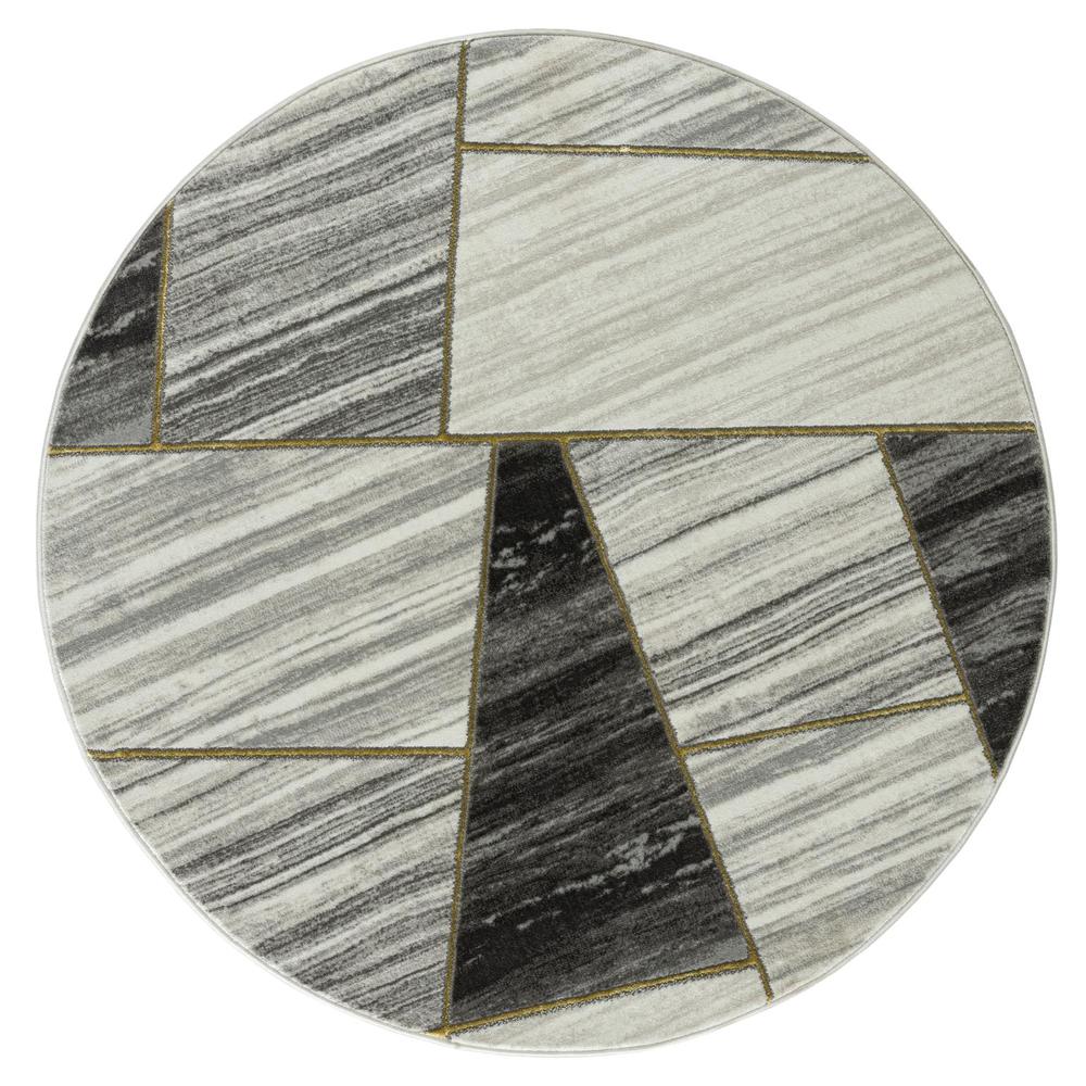 BROOKLYN  L.GREY BK01 7'10"  X 7'10" Round. Picture 1